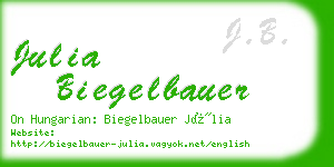 julia biegelbauer business card